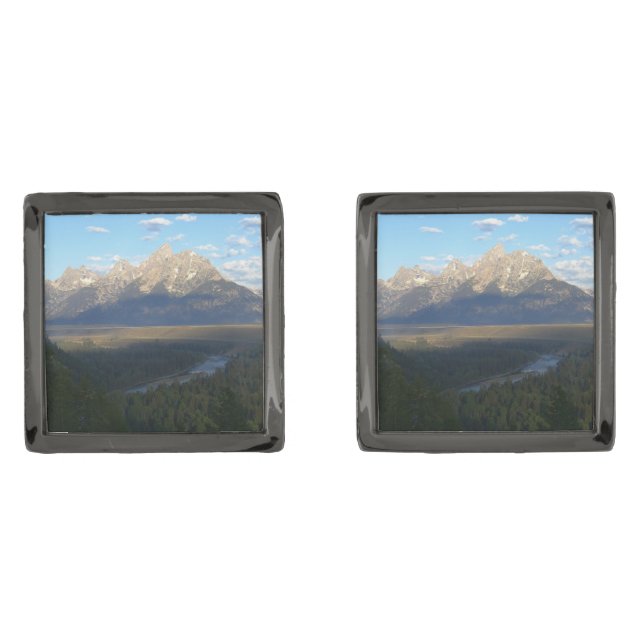 Jackson Hole Mountains (Grand Teton National Park) Cufflinks (Front)