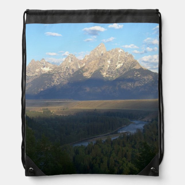 Jackson Hole Mountains (Grand Teton National Park) Drawstring Bag (Front)