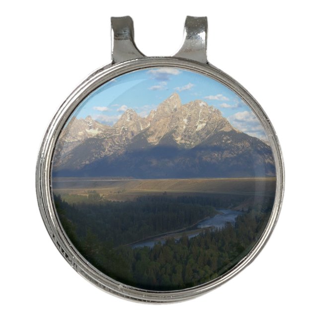 Jackson Hole Mountains (Grand Teton National Park) Golf Hat Clip (Front)