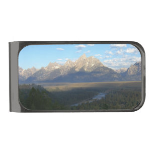 Jackson Hole Mountains (Grand Teton National Park) Gunmetal Finish Money Clip