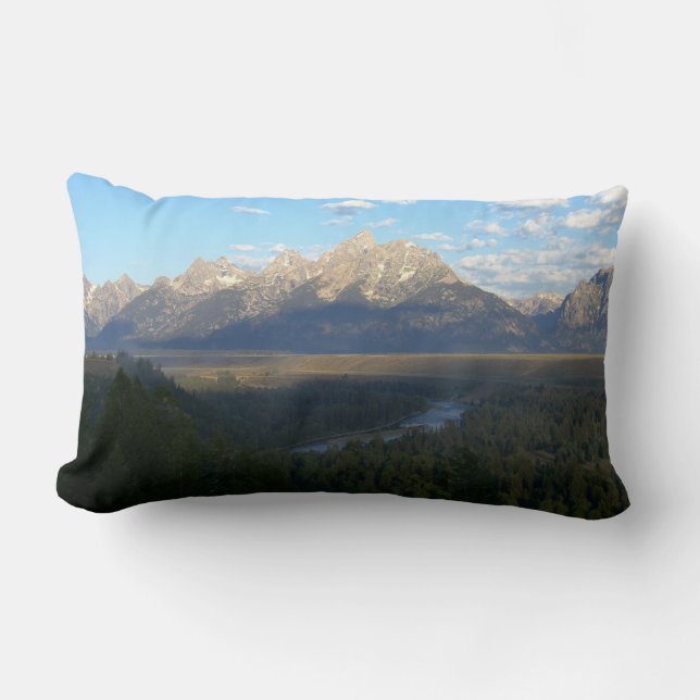 Jackson Hole Mountains (Grand Teton National Park) Lumbar Pillow (Front)