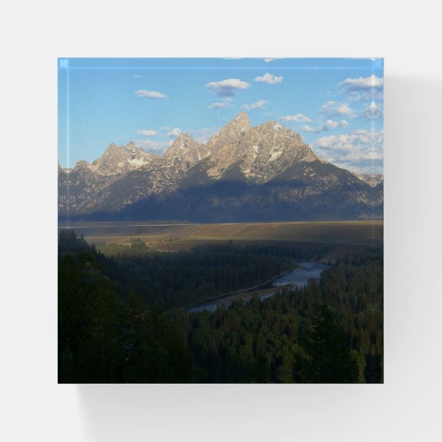 Jackson Hole Mountains (Grand Teton National Park) Paperweight (Front)