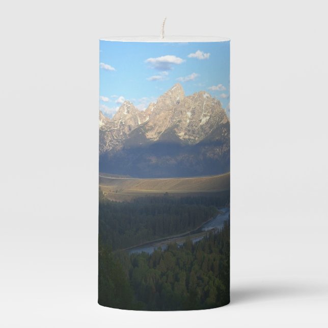 Jackson Hole Mountains (Grand Teton National Park) Pillar Candle (Front)