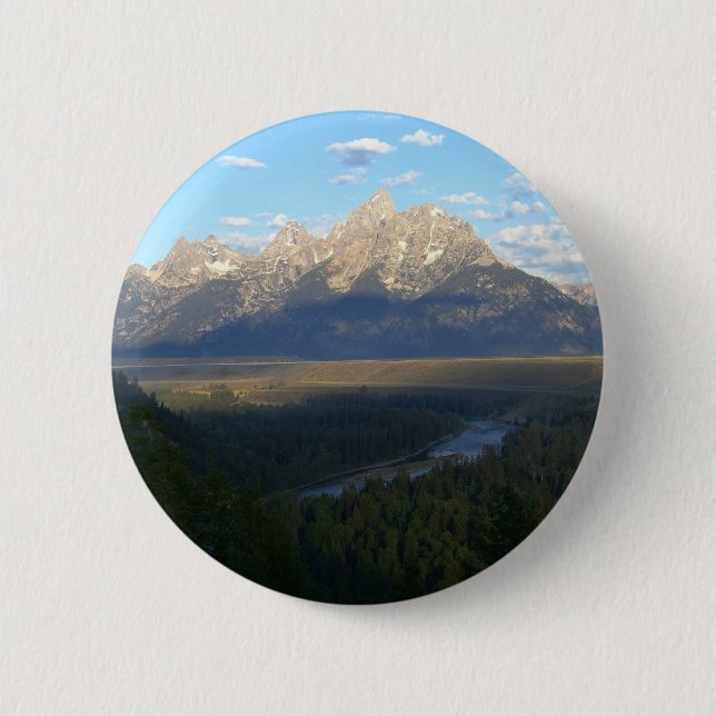 Jackson Hole Mountains (Grand Teton National Park) Pinback Button (Front)