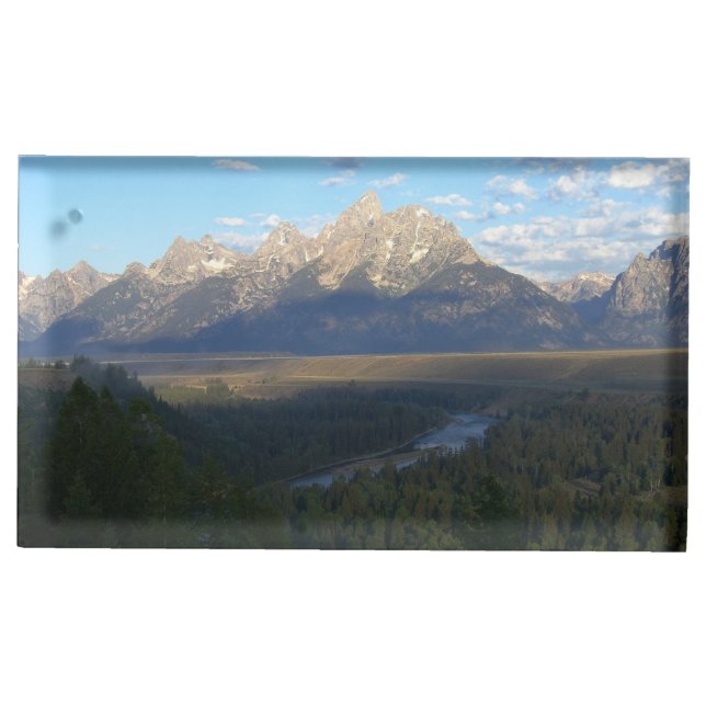 Jackson Hole Mountains (Grand Teton National Park) Place Card Holder (Front)