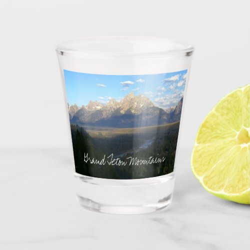 Jackson Hole Mountains Grand Teton National Park Shot Glass