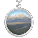 Jackson Hole Mountains (Grand Teton National Park) Silver Plated Necklace