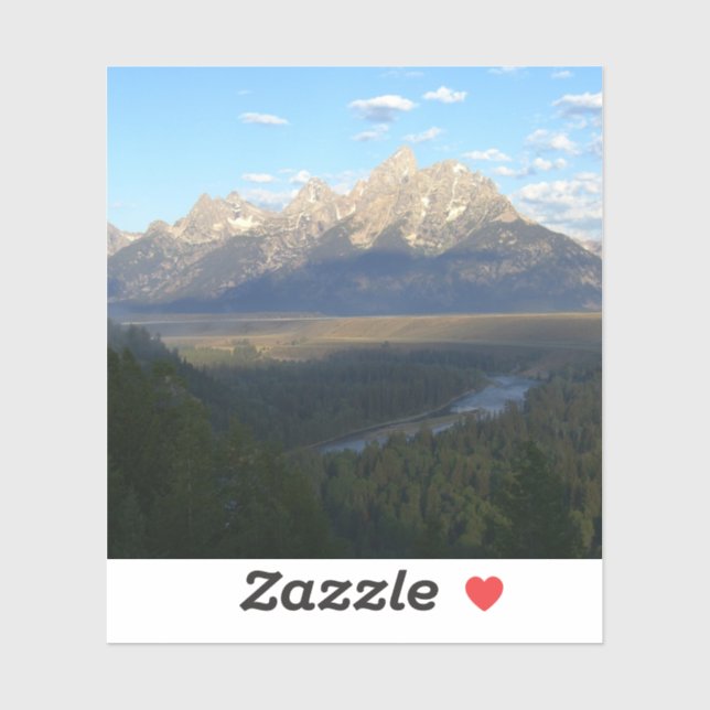 Jackson Hole Mountains (Grand Teton National Park) Sticker (Sheet)