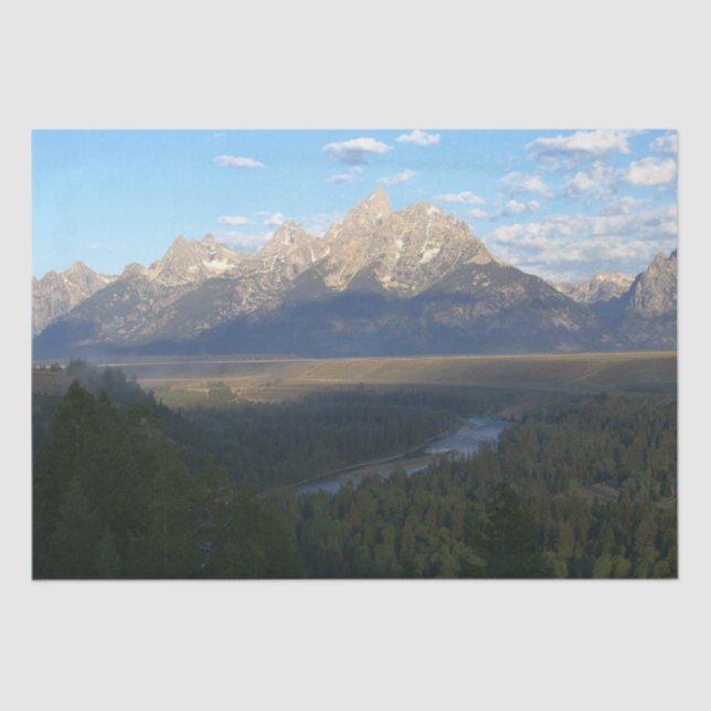 Jackson Hole Mountains (Grand Teton National Park) Tissue Paper (Front)