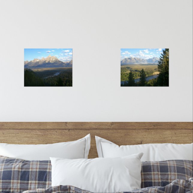 Jackson Hole Mountains (Grand Teton National Park) Wall Art Sets (Bedroom)