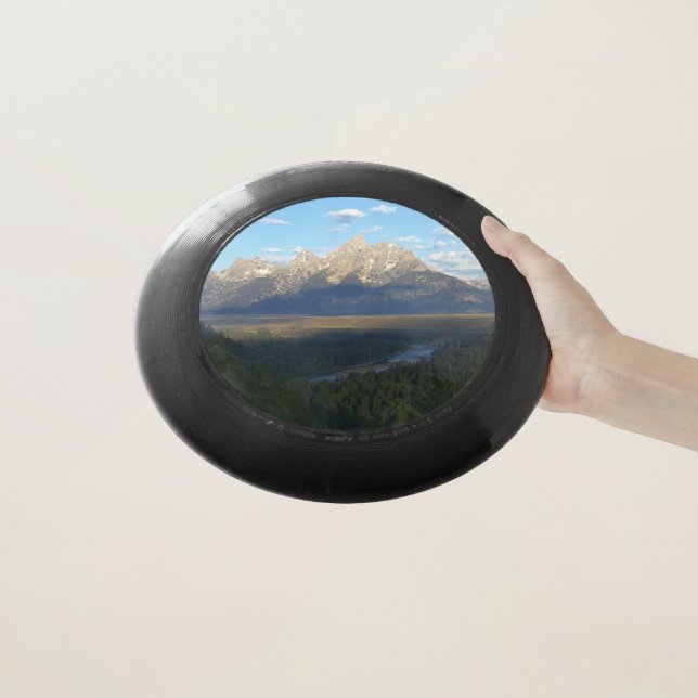 Jackson Hole Mountains (Grand Teton National Park) Wham-O Frisbee (In Hand)