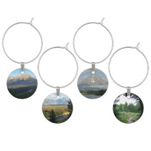 Jackson Hole Mountains (Grand Teton National Park) Wine Charm