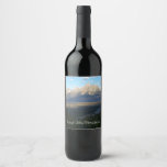 Jackson Hole Mountains (Grand Teton National Park) Wine Label