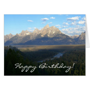 Jackson Hole Mountains Happy Birthday Card