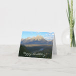 Jackson Hole Mountains Happy Birthday Card