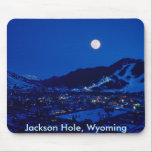 Jackson Hole Mouse Pad<br><div class="desc">Fullmoon rises over Jackson Hole, Wyoming</div>