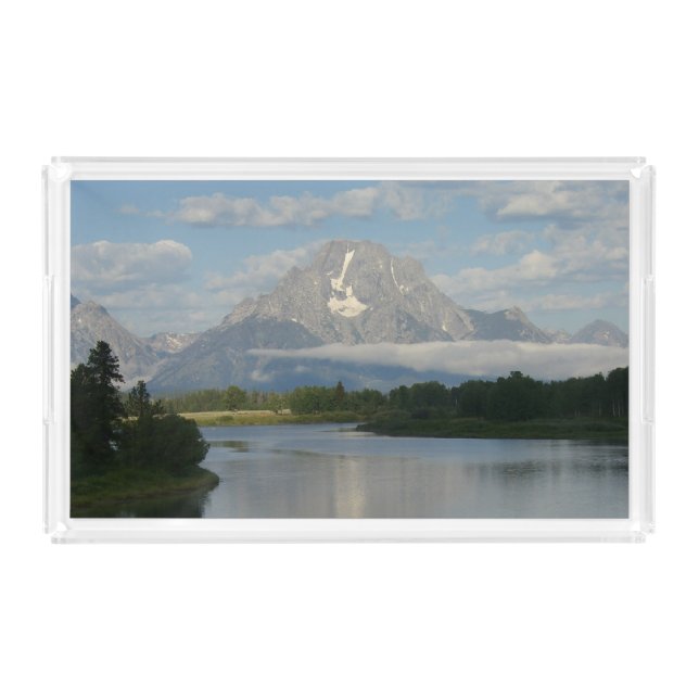 Jackson Hole River at Grand Teton National Park Acrylic Tray (Front)