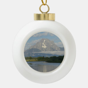 Jackson Hole River at Grand Teton National Park Ceramic Ball Christmas Ornament