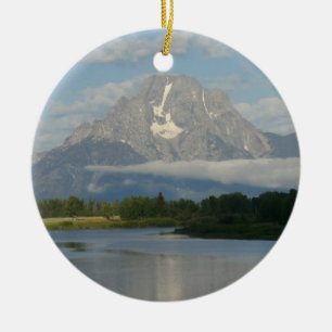 Jackson Hole River at Grand Teton National Park Ceramic Ornament