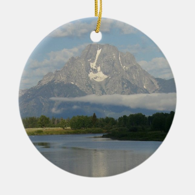 Jackson Hole River at Grand Teton National Park Ceramic Ornament (Front)