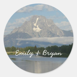 Jackson Hole River at Grand Teton National Park Classic Round Sticker