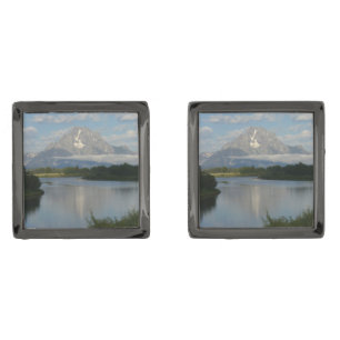 Jackson Hole River at Grand Teton National Park Cufflinks