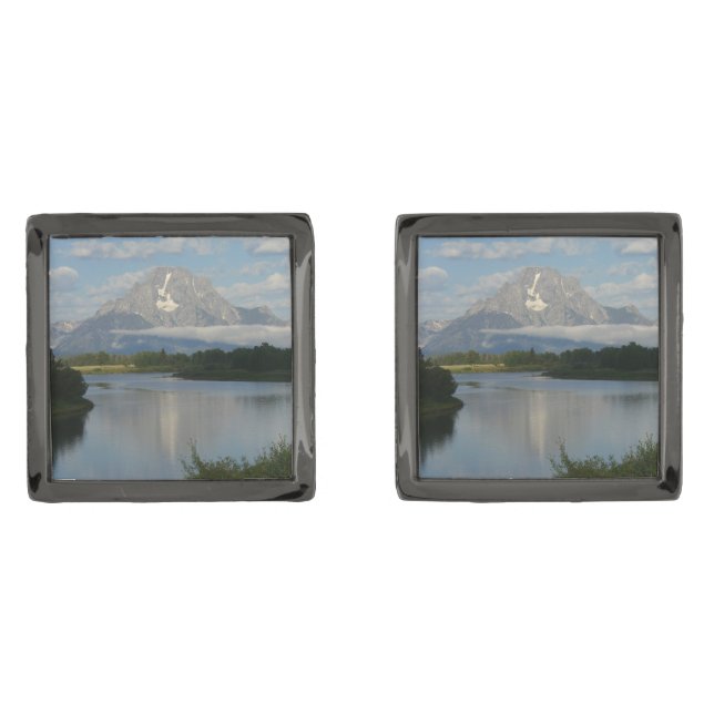 Jackson Hole River at Grand Teton National Park Cufflinks (Front)