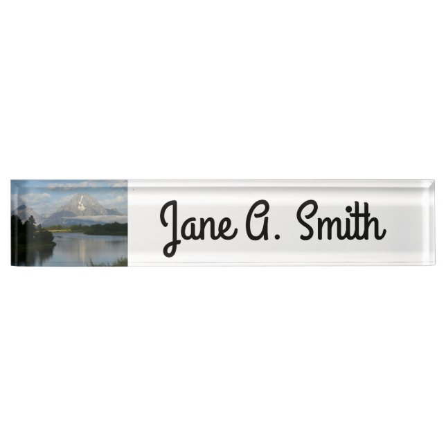 Jackson Hole River at Grand Teton National Park Desk Name Plate (Front)