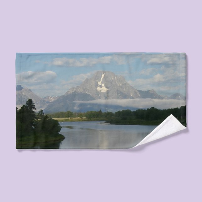 Jackson Hole River at Grand Teton National Park Hand Towel (Hand Towel)