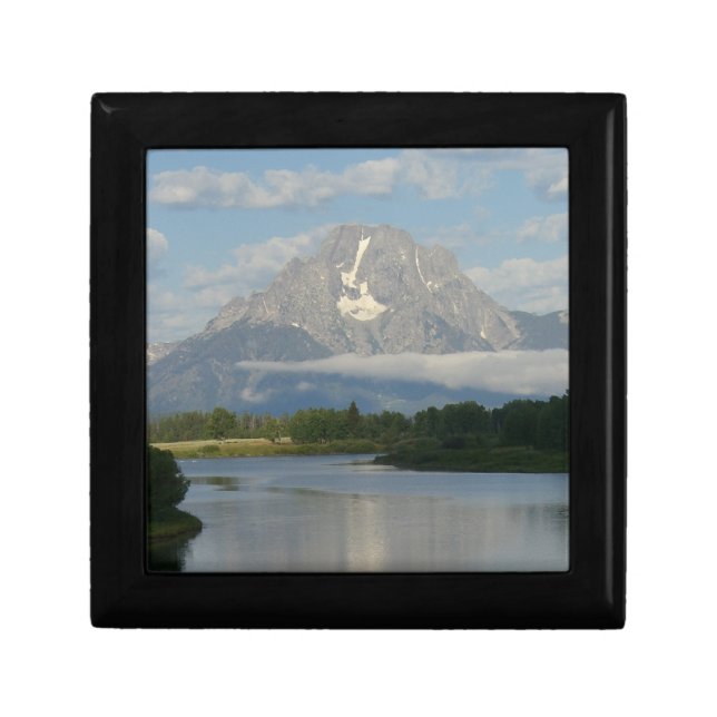 Jackson Hole River at Grand Teton National Park Keepsake Box (Front)