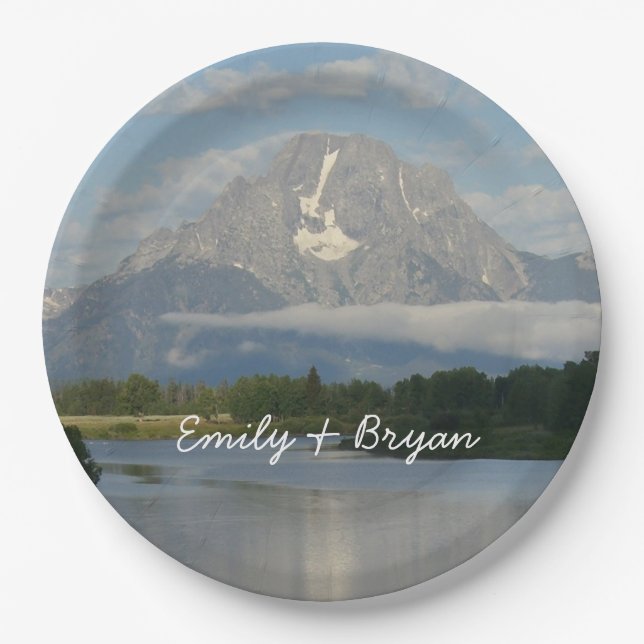 Jackson Hole River at Grand Teton National Park Paper Plates (Front)