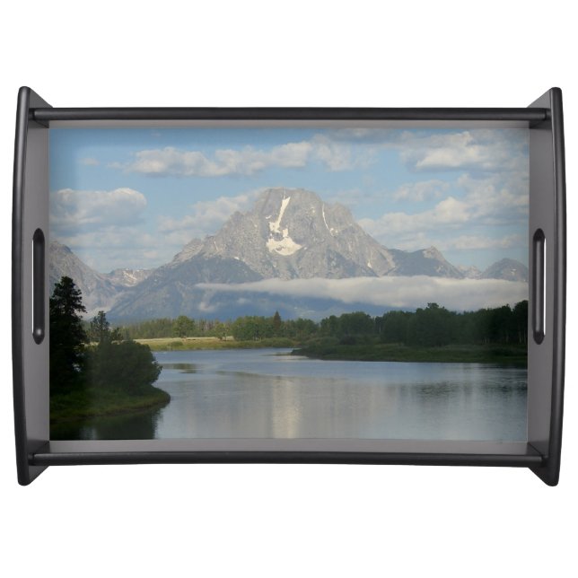 Jackson Hole River at Grand Teton National Park Serving Tray (Front)