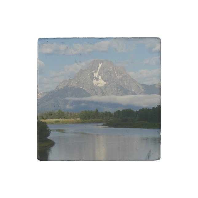 Jackson Hole River at Grand Teton National Park Stone Magnet (Front)