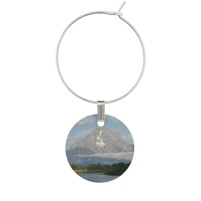 Jackson Hole River at Grand Teton National Park Wine Charm (Front)