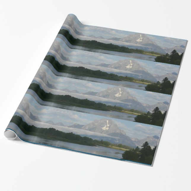 Jackson Hole River Wrapping Paper (Unrolled)