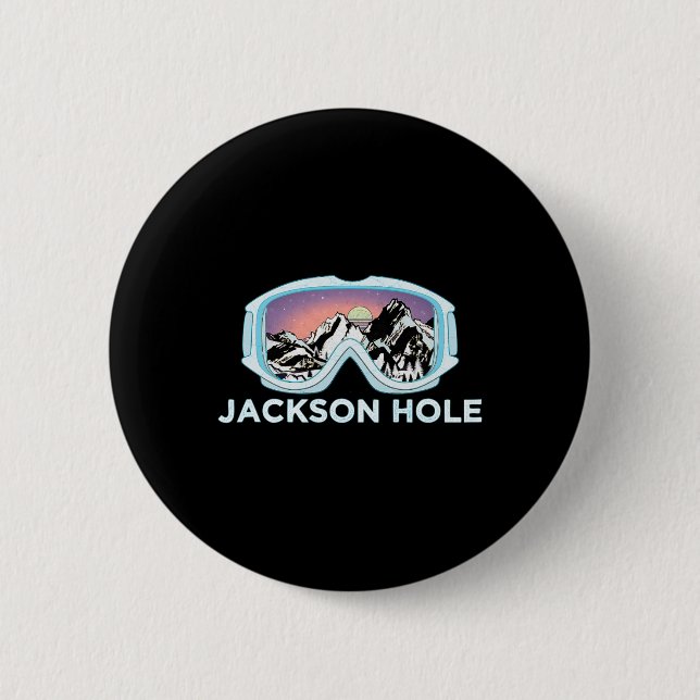 Jackson Hole Ski Design Jackson Hole  Button (Front)