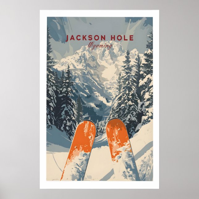 Jackson Hole Travel Poster - Wyoming 1 (Front)