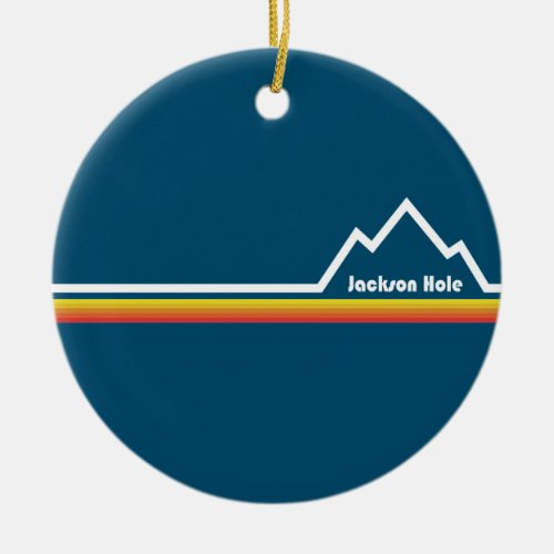 Jackson Hole Wyoming Ceramic Ornament