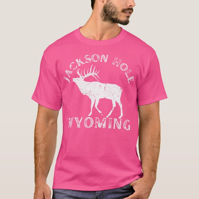 Jackson Hole Wyoming Elk Nature Hiking Outdoors Tr T-Shirt (Front)