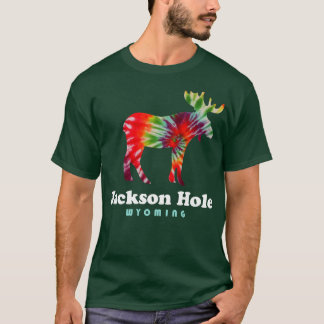Jackson Hole Wyoming Moose Tie Dye Grand Tetons T-Shirt