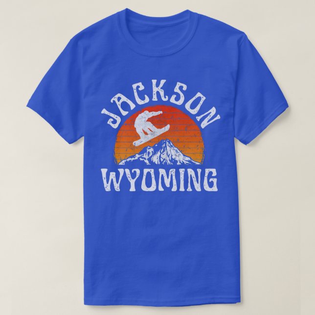 Jackson Hole Wyoming Nature Ski Snowboard Mountain T-Shirt (Design Front)