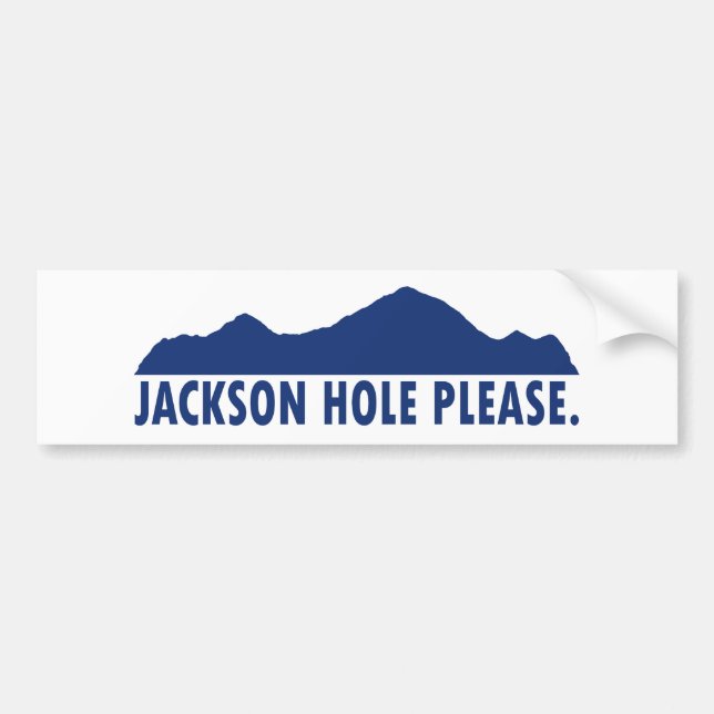 Jackson Hole Wyoming Please Bumper Sticker (Front)