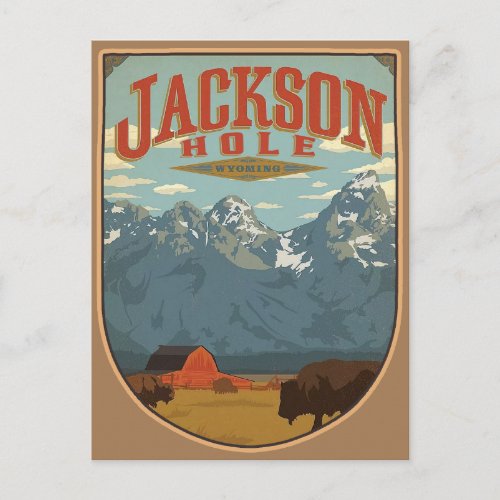 Jackson Hole Wyoming Postcard