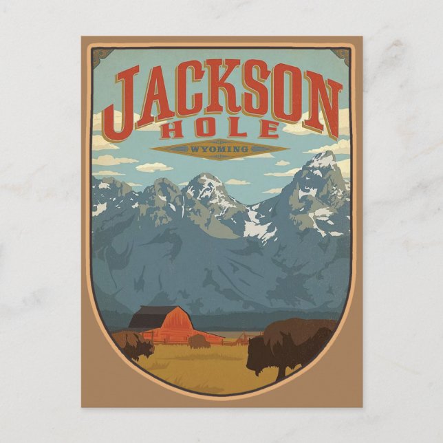 Jackson Hole Wyoming Postcard (Front)