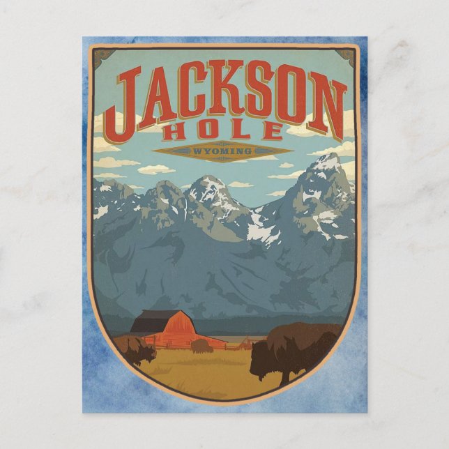 Jackson Hole Wyoming Postcard (Front)
