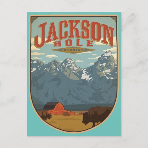 Jackson Hole Wyoming Postcard