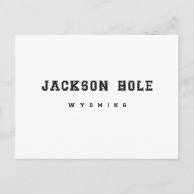 Jackson Hole Wyoming Postcard (Front)