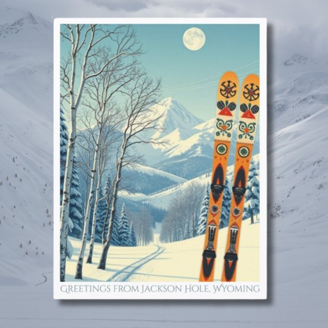 Jackson Hole Wyoming ski vacation Postcard (Creator Uploaded)