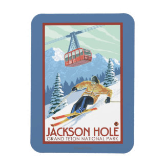 Jackson Hole, Wyoming Skier and Tram Magnet