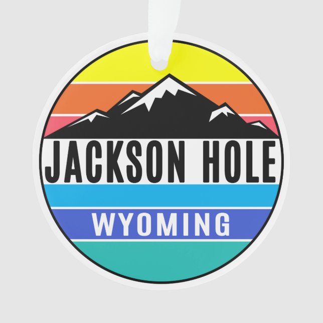 Jackson Hole Wyoming Skiing Ski Ornament (Front)
